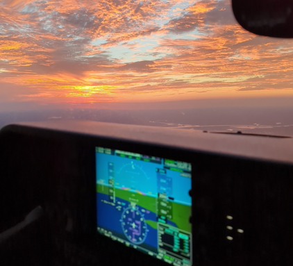 Looking west towards Diamond Head, MS (66Y) cessna sunset